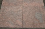 Granit czerwono-brązowy  typu MULTICOLOR RED płomień + szczotka  60x60 x1,5 cm  
