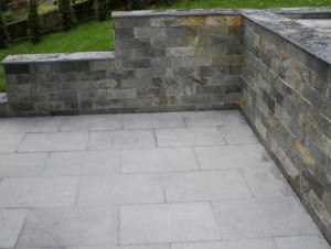 Łupek kwarcytowy - Silver SHENE 10x30 cm - mur - ściana, ogrodzenie,  posadzka granit szary płomień.jpg