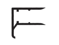Profil aluminiowy zamykający F20 do poliwęglanu - 6 mb 