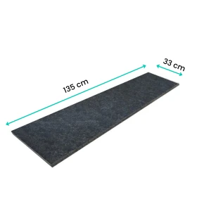 Stopnica granitowa płomieniowana G690 Bazalt Black 135x33x2 cm