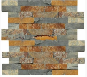 Panele ścienne i elewacyjne - ŁUPEK MULTICOLOR - 10x36x 0,8 -1,3 cm