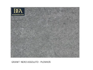 Stopnice /Trepy/Płytki  - GRANIT  NERO ASSOLUTO  płomień, gr. 3 cm  - 1 m2 wyrobu gotowego 