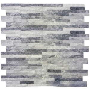Panele ścienne i elewacyjne - KWARCYT - szaro-biały  - 10x36x 0-8 -1-3 cm