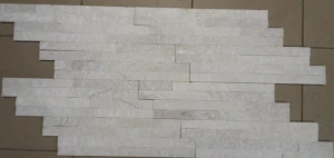 Panele ścienne i elewacyjne - KWARCYT - BIAŁY -  10x36x 0-8 -1-3 cm  