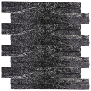 Panele ścienne i elewacyjne - KWARCYT - CZARNY - 10x36x 0-8 -1-3 cm 