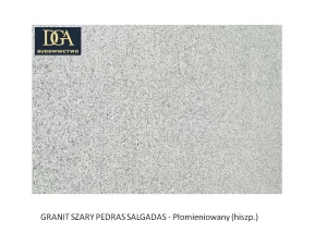 Stopnice /Trepy/Płytki  -GRANIT SZARY PEDRAS SALGADAS - (hiszp.) płomień, gr. 2 cm  - 1 m2 wyrobu gotowego  